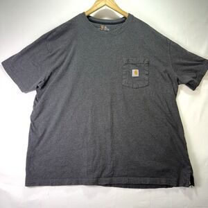 Carhartt T-Shirt Men's 3XL Gray Original Fit Chest Pocket Logo Workwear